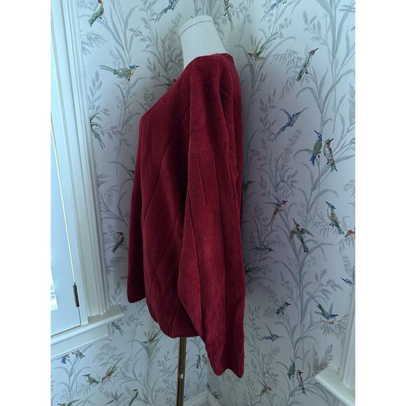 Vintage Nautica Cable Knit Sweater Womens/ Men’s Sz Large Red Cotton Warm - Picture 4 of 5